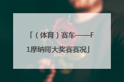 （体育）赛车——F1摩纳哥大奖赛赛况