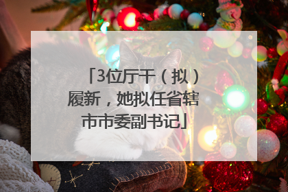 3位厅干（拟）履新，她拟任省辖市市委副书记