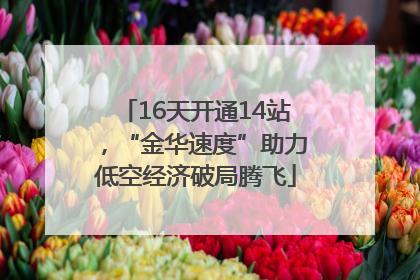 16天开通14站，“金华速度”助力低空经济破局腾飞