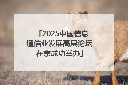 2025中国信息通信业发展高层论坛在京成功举办