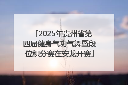 2025年贵州省第四届健身气功气舞暨段位积分赛在安龙开赛