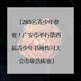 265名青少年参赛！广安市举行第四届青少年书画传习大会市级选拔赛