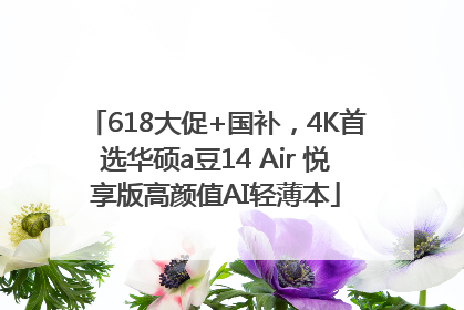 618大促+国补，4K首选华硕a豆14 Air 悦享版高颜值AI轻薄本