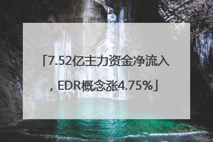 7.52亿主力资金净流入，EDR概念涨4.75%