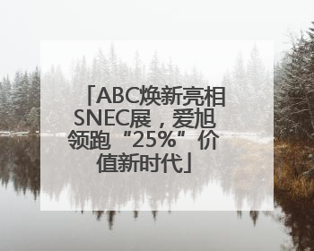 ABC焕新亮相SNEC展，爱旭领跑“25%”价值新时代