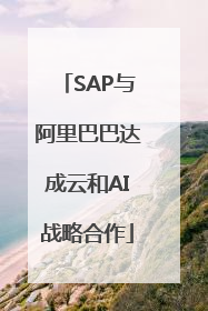 SAP与阿里巴巴达成云和AI战略合作